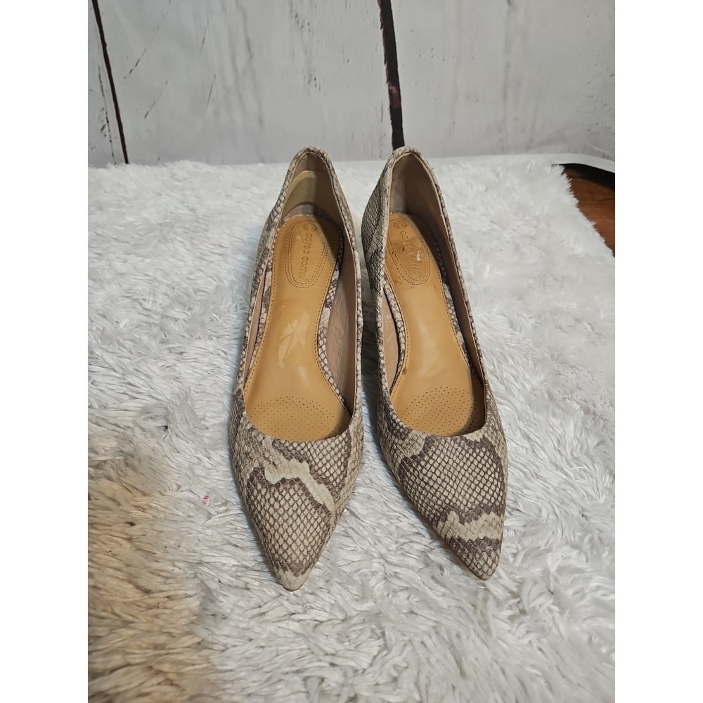 Corso Como Snake Skin Print Leather PUMPS Size 9.5 M
